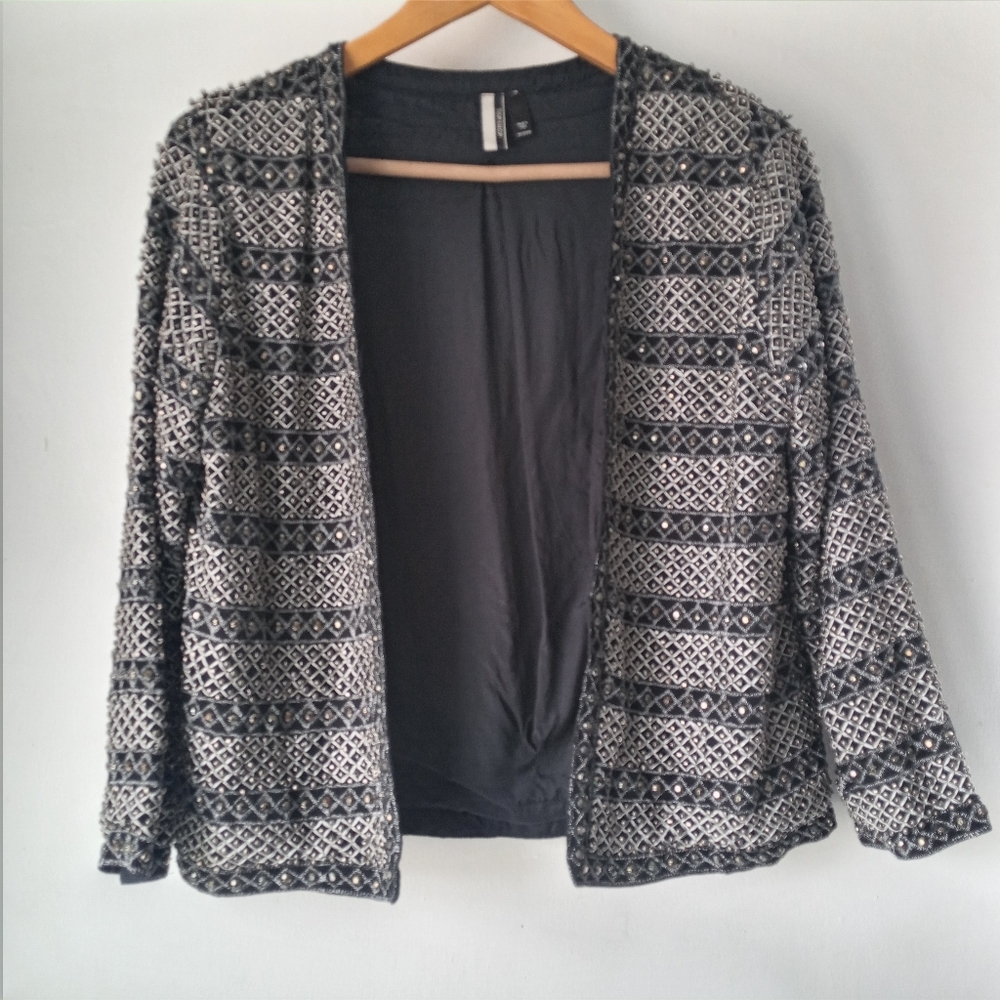 Topshop 6 Beaded Embroidered Blazer